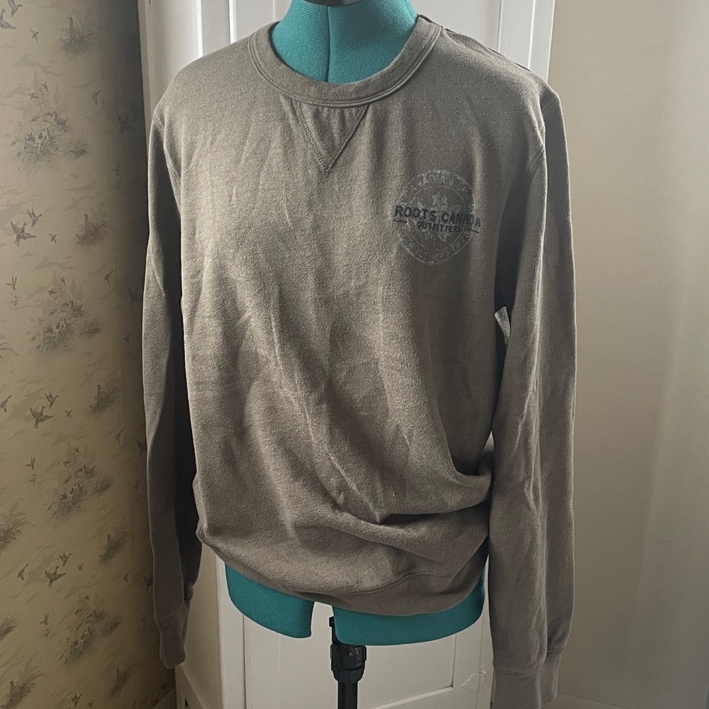 Roots Men's Olive Crewneck Sweater